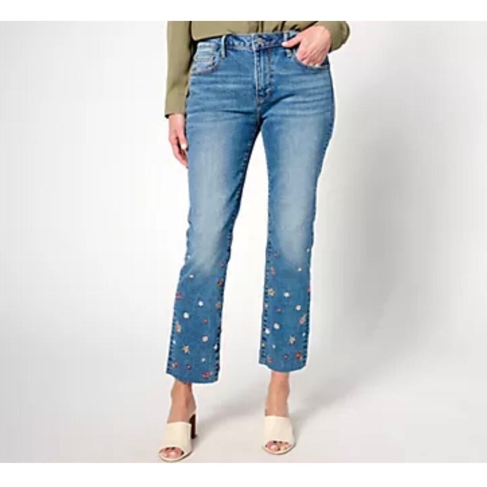 Driftwood Colette Embroidered Crop Straight Jean Women’s Size 20 Prairie Wash